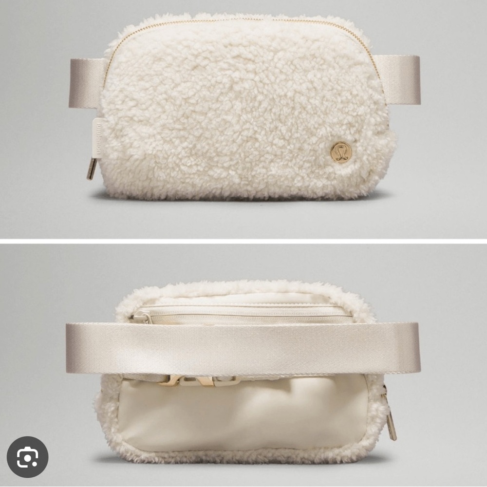Lululemon Cream Sherpa Belt Bag